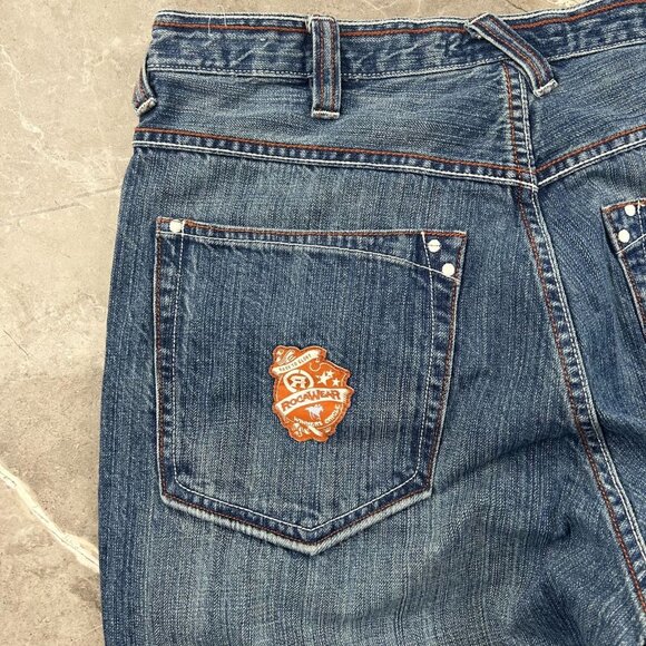 Vintage Rocawear Jeans Mens 34x34 Baggy Loose Denim Embroidered Hip Hop Rap Jay - Picture 12 of 16